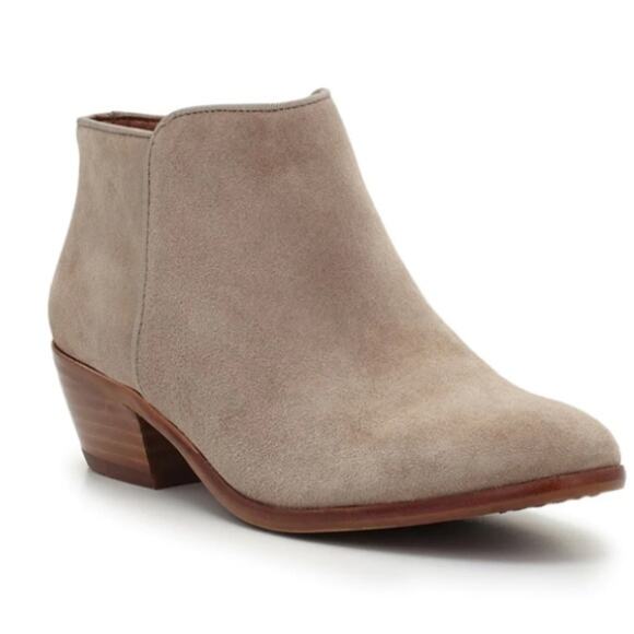 Sam Edelman Petty Ankle Bootie Size 8M GUC Ankle Zip Stacked Heel Suede - Picture 1 of 12